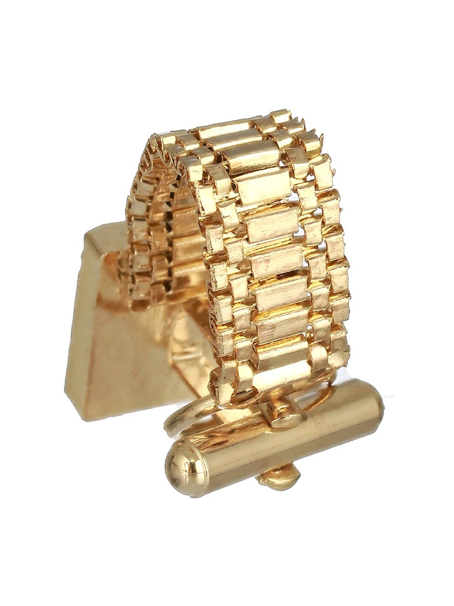 Bold by Priyaasi Halo Circle Golden Cufflinks for Men