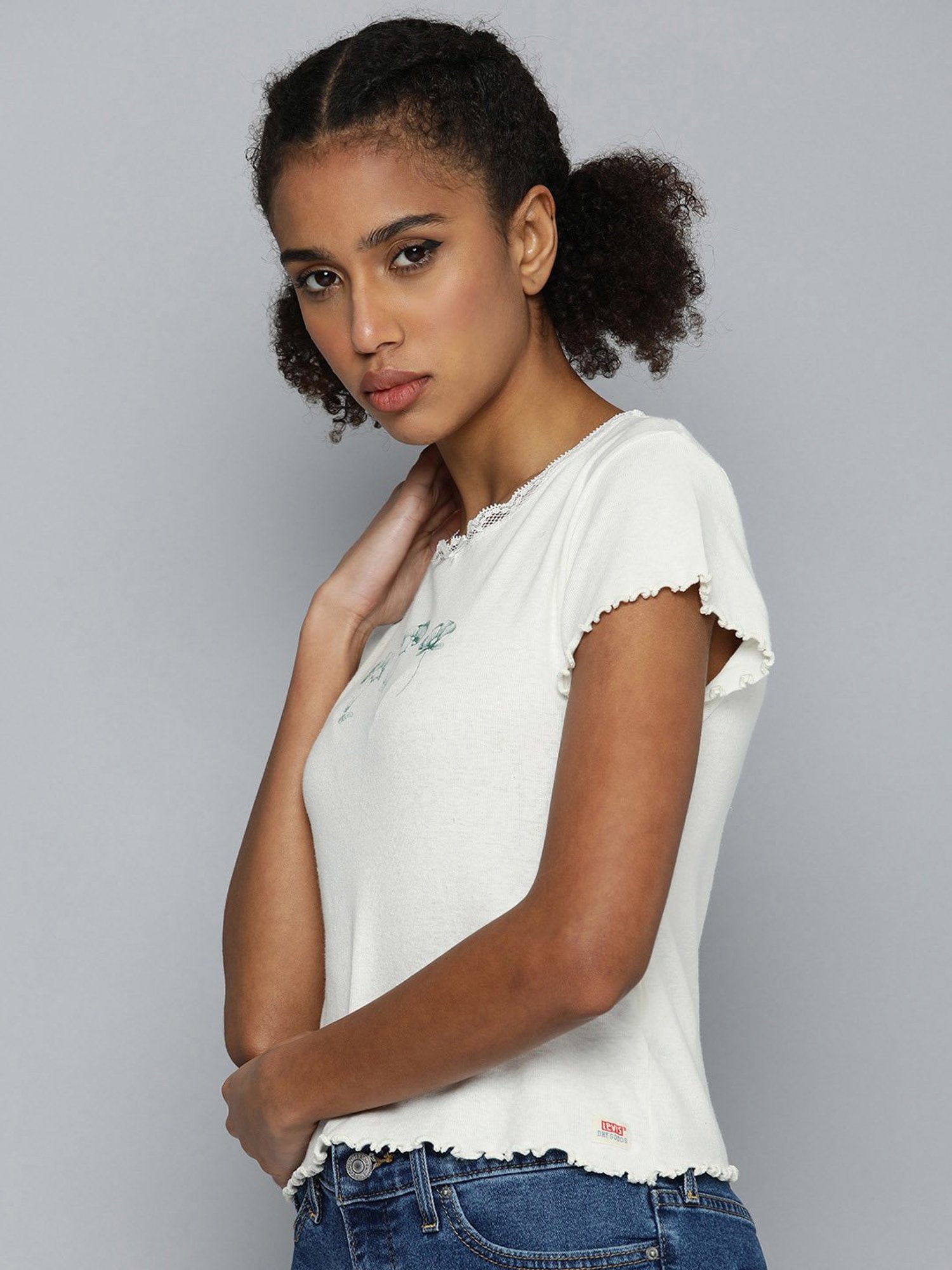 Levi's White Printed Top