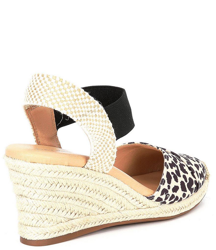 Alex Marie Palmari Leopard Print Espadrille Wedges