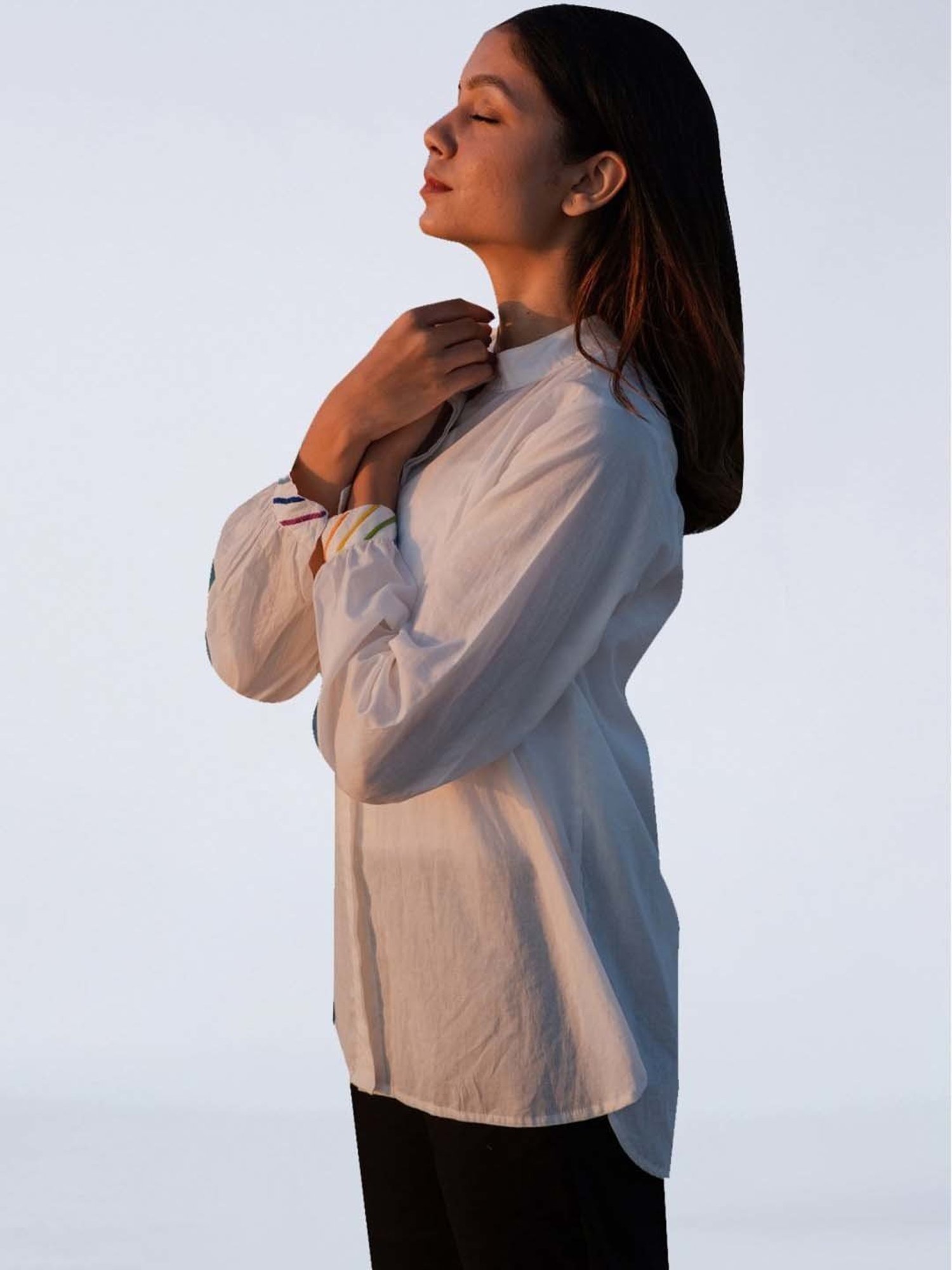 Okhai Spark White Pure Cotton Shirt