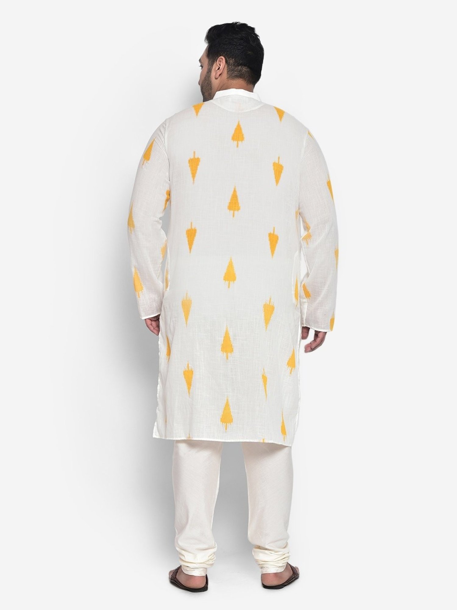 KISAH PLUS Beige Regular Fit Printed Kurta Bottom Set