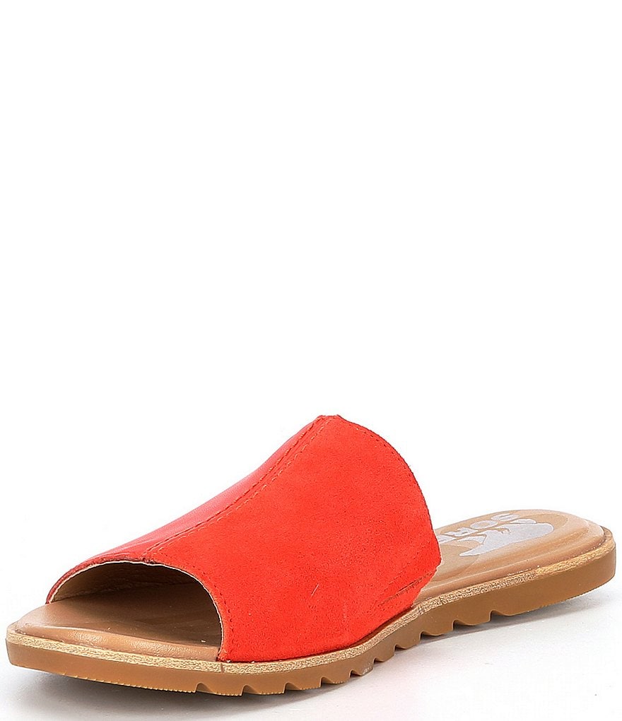 Sorel Ella2 Leather Suede Block Slides