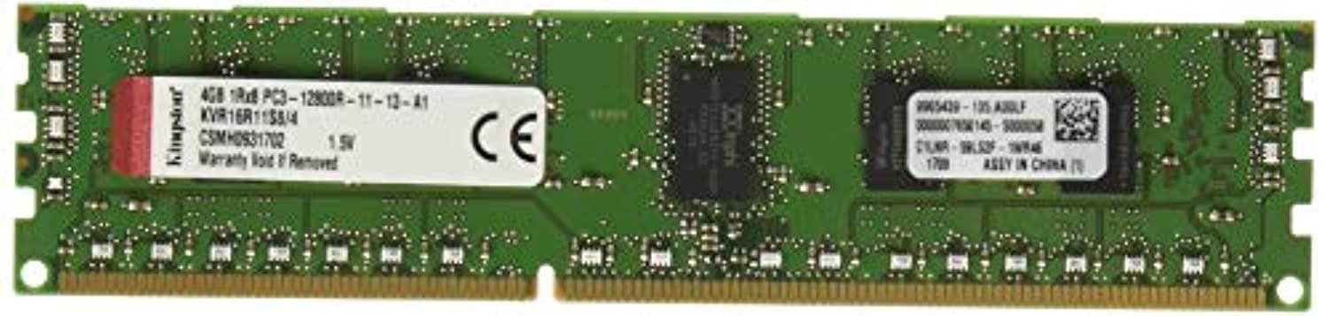 Kingston Technology ValueRAM 4GB 1600MHz DDR3 PC3-12800 ECC Reg CL11 DIMM SR x8 with TS Server Memory KVR16R11S8/4