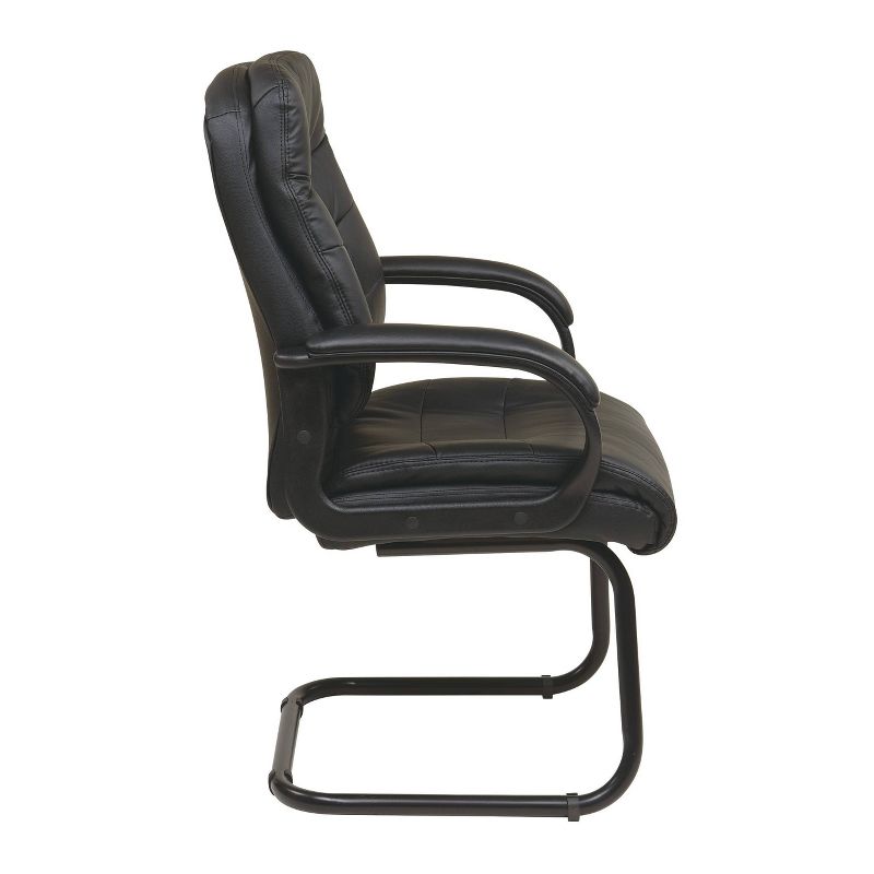Guest Office Chair with Back Padding Black - OSP Home Furnishings