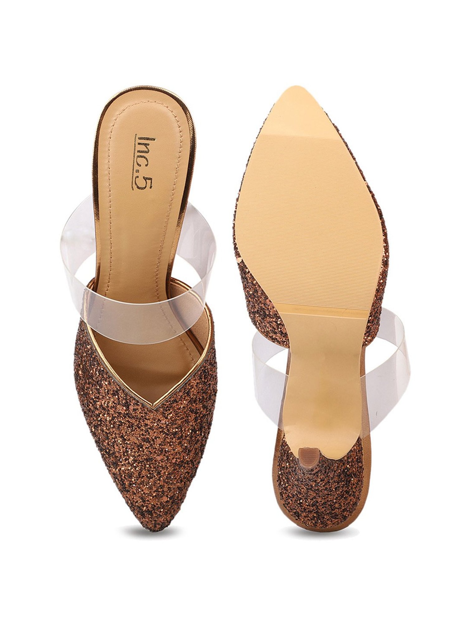 Inc.5 Women's Antique Gold Mule Shoes