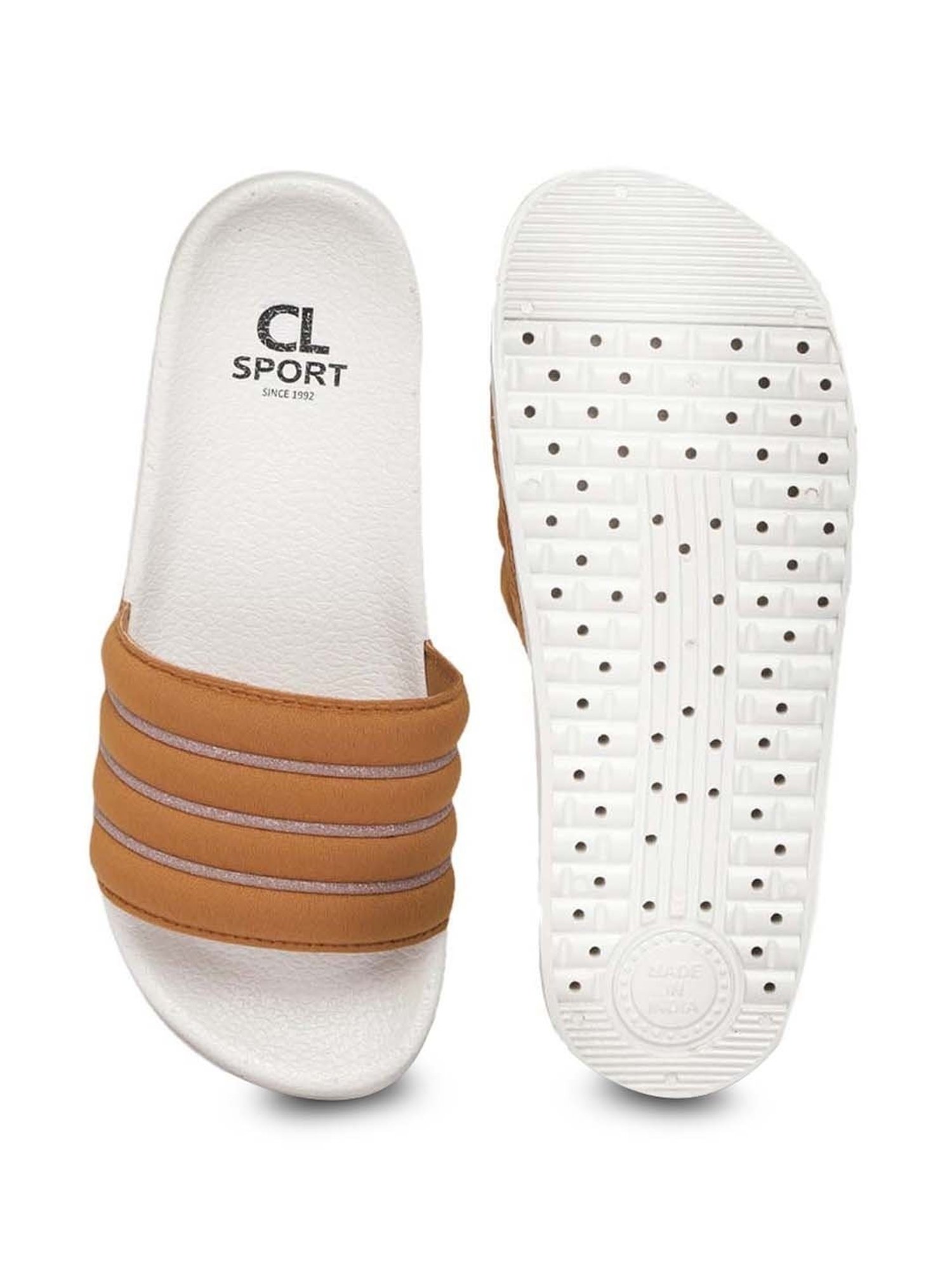 Carlton London Women's Tan Slides