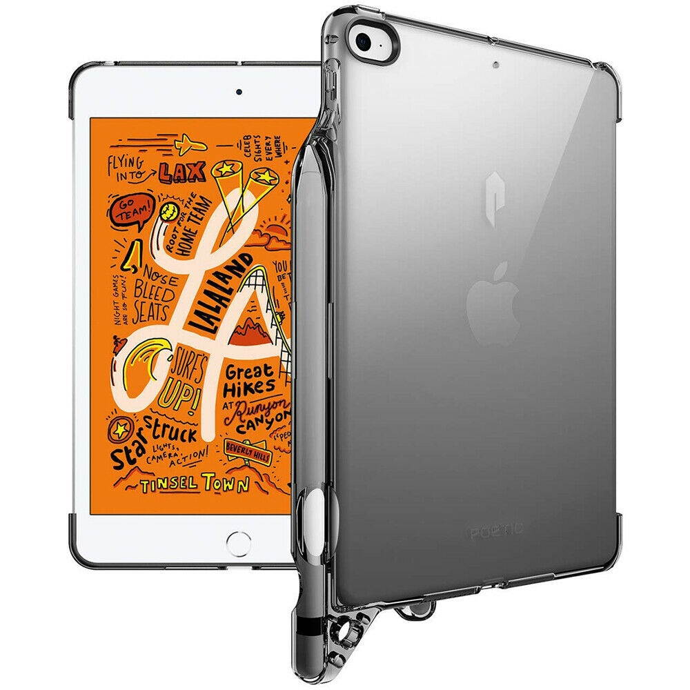 Soft Crystal Clear Silicone Case For iPad Mini 5 2019 Tablet Smart Cover Gray