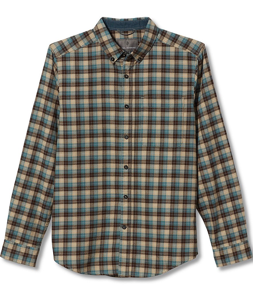 Royal Robbins Lieback Organic Cotton Flannel Long-Sleeve Plaid Woven Shirt