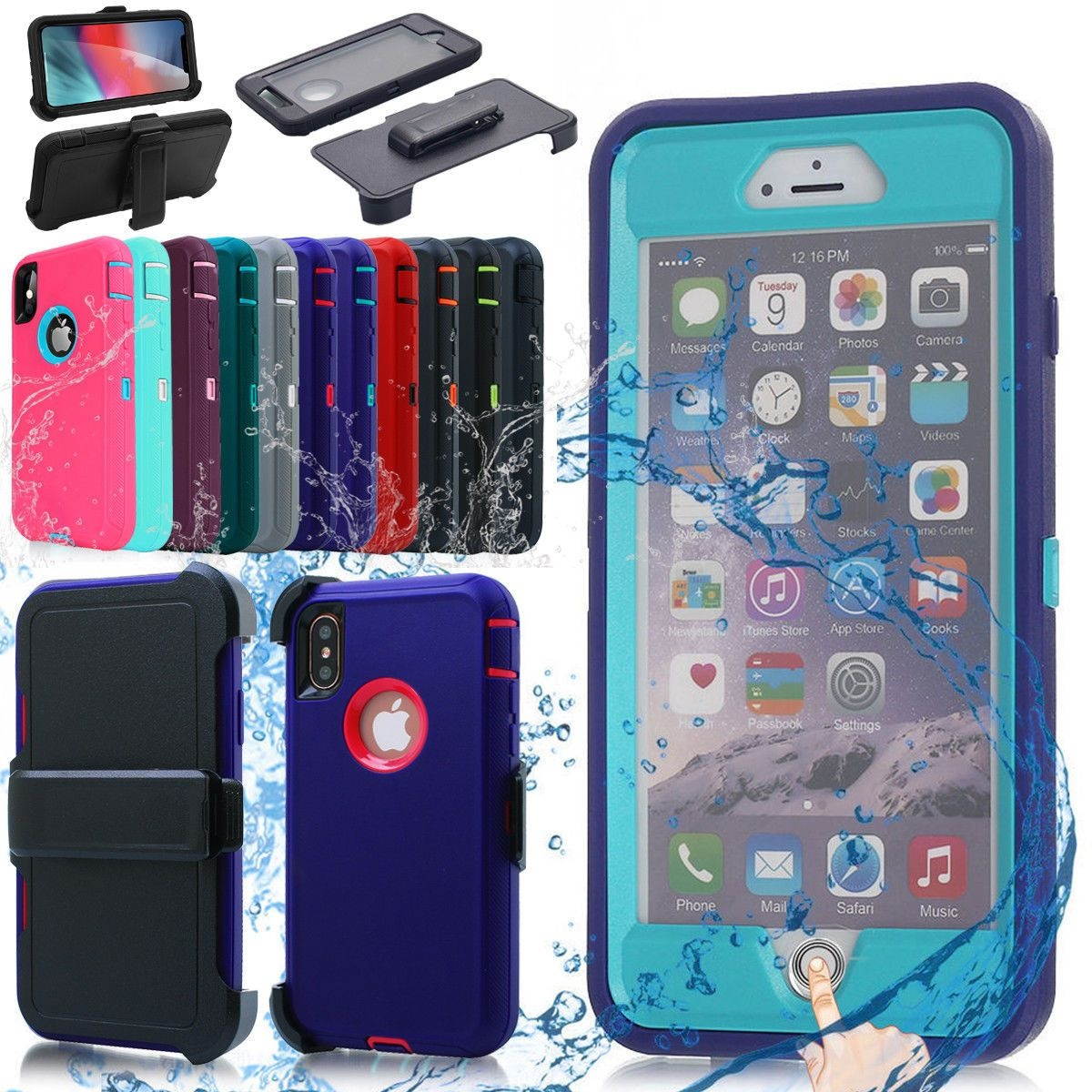 Heavy Duty  Shockproof Dirtproof Durable Case Cover for iPhone 5/5s With Belt Chip