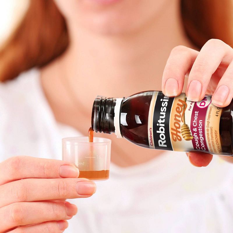 Robitussin Daytime Severe Cough, Flu and Sore Throat Syrup - Honey - 8 fl oz