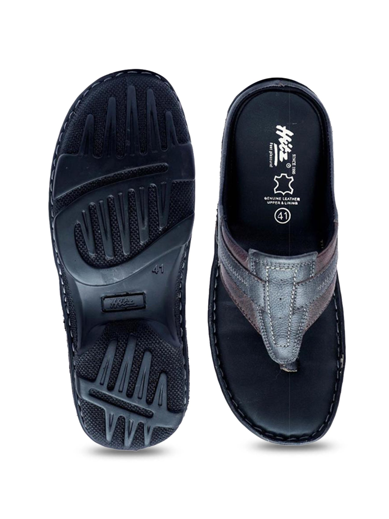 Hitz Men's Black Thong Sandals