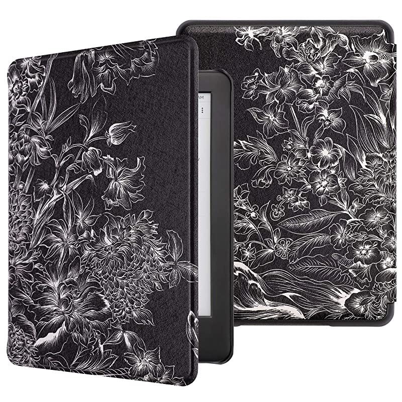 Cover Case for AllNew Kindle 10th Gen 2019 Released Model No J9G29R Slim Auto WakeSleep Protective Case for Kindle 2019 Will Not Fit Kindle Paperwhite or Kindle Oasis Black Flowers
