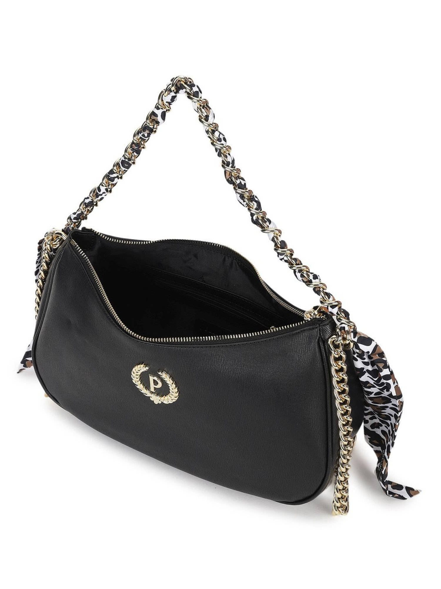 Pollini Black Medium Hobo Bag