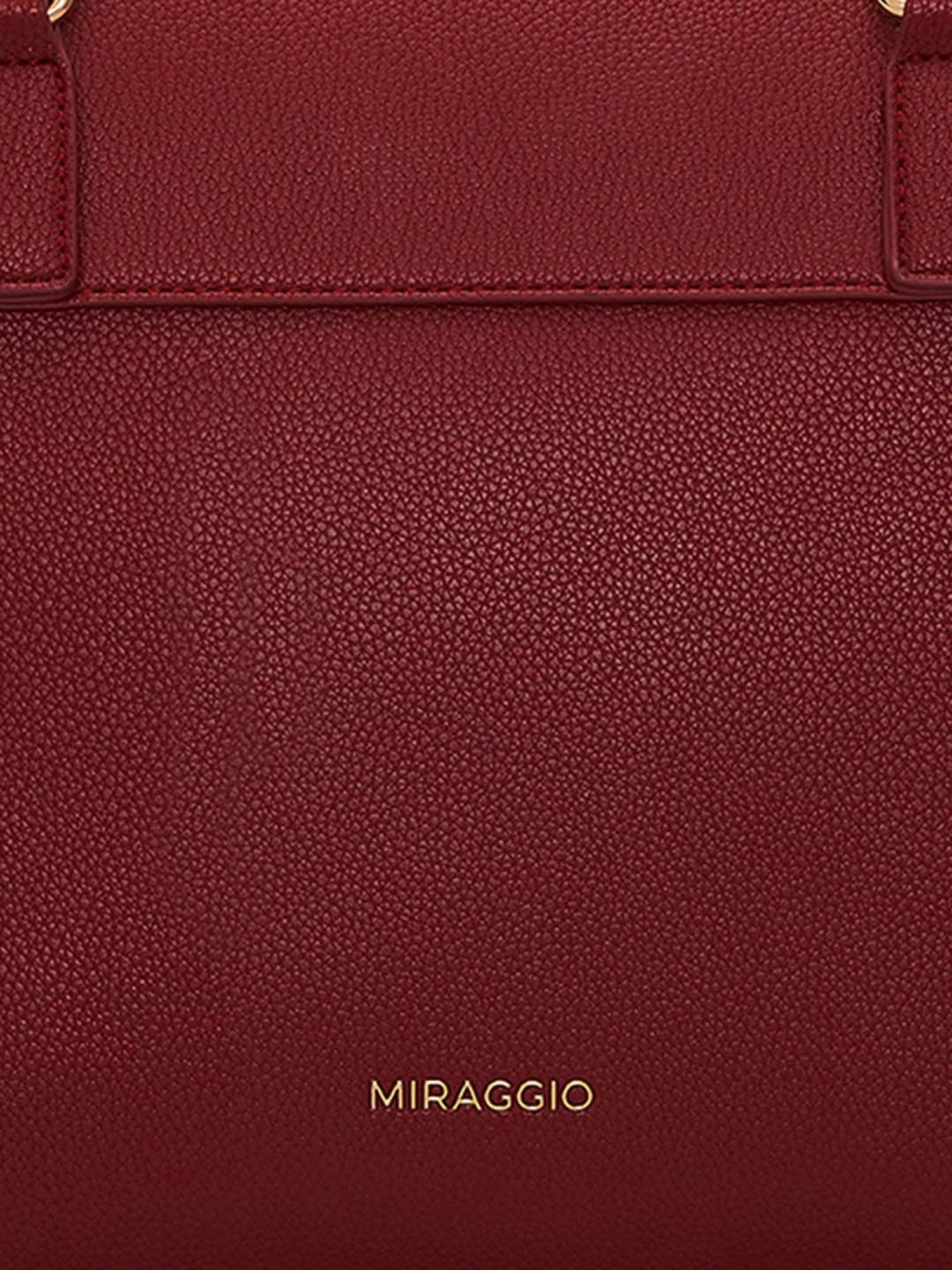 Miraggio Tokyo Maroon Solid Large Handbag