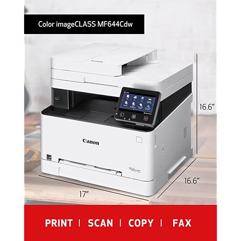 Color imageCLASS MF644Cdw - All in One, Wireless, Mobile Ready, Duplex Laser Printer & Genuine Toner, Cartridge 054 Cyan (3023C001) 1 Pack