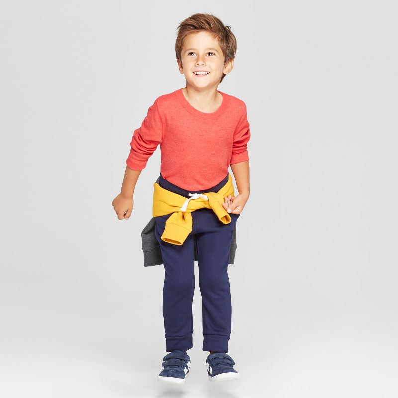 Toddler Boys' Cozy Back Pull-On Jogger Pants - Cat & Jack™ Navy 12M