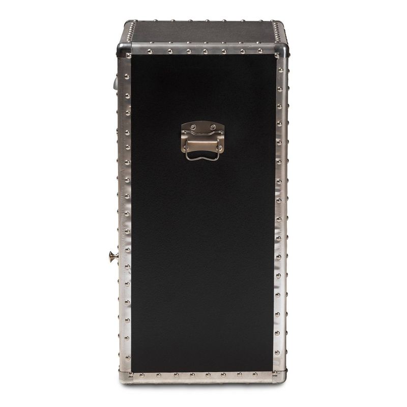 Cosette Metal Floral Accent Cabinet Silver - Baxton Studio