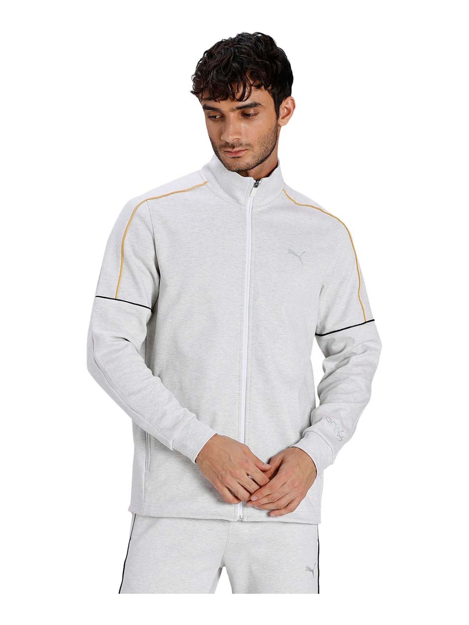 Puma White Full Sleeves Jacket