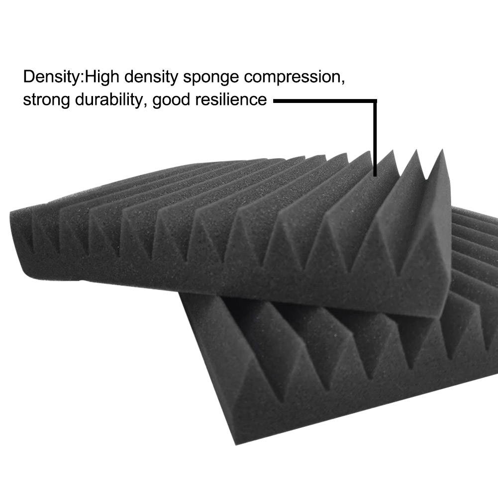 12 PACK 12"X12"X1" Acoustic Foam Panel Wedge Studio Soundproofing Wall Tiles
