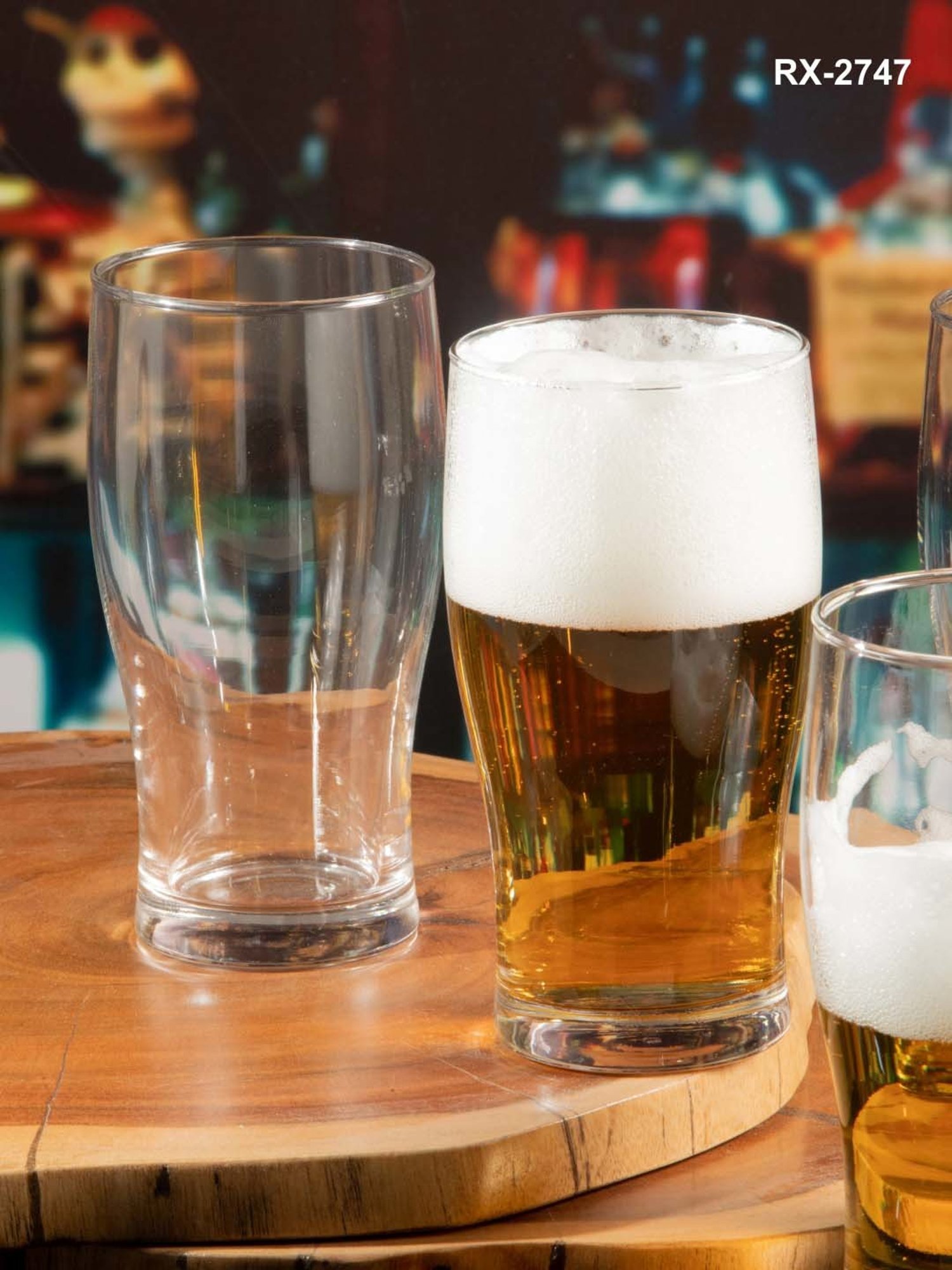 ROXX Odeon Transparent Glass Beer Tumbler (0.54 L) - Set of 6