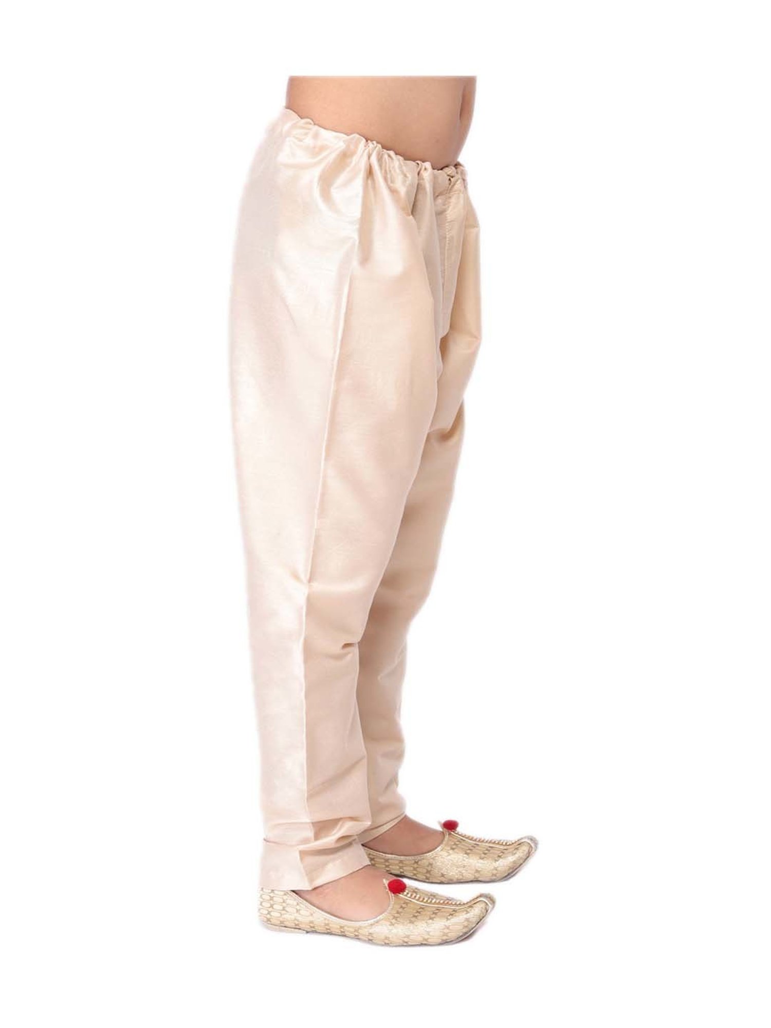 TABARD Kids Beige Cotton Regular Fit Churidar