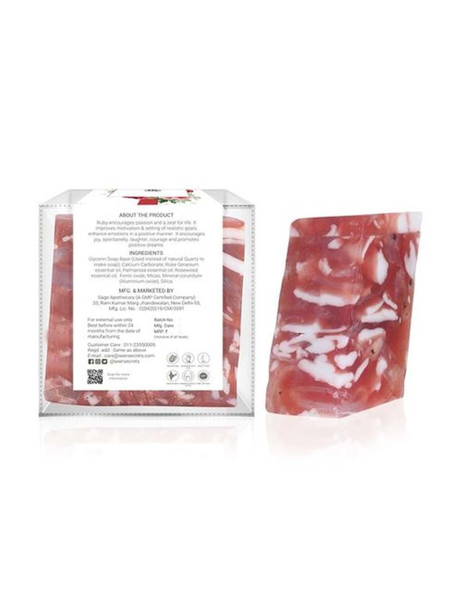 Seer Secrets Ruby Gemstone Bath Bar - 161 gm