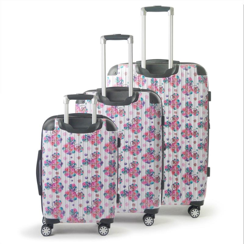 FUL Disney Minnie Mouse 3pc Hardside Rolling Luggage Set - Floral