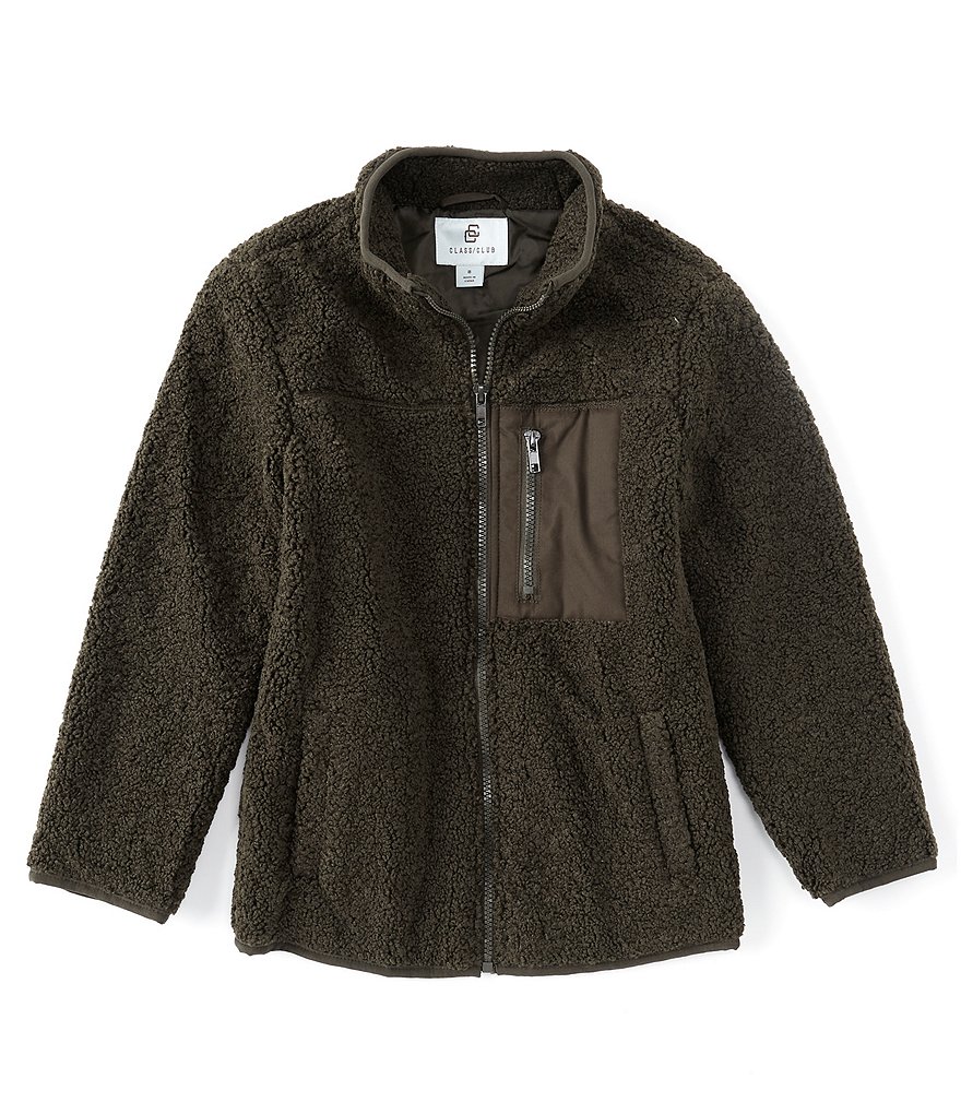 First Wave Big Boys 8-20 Brown Pleather Moto Jacket