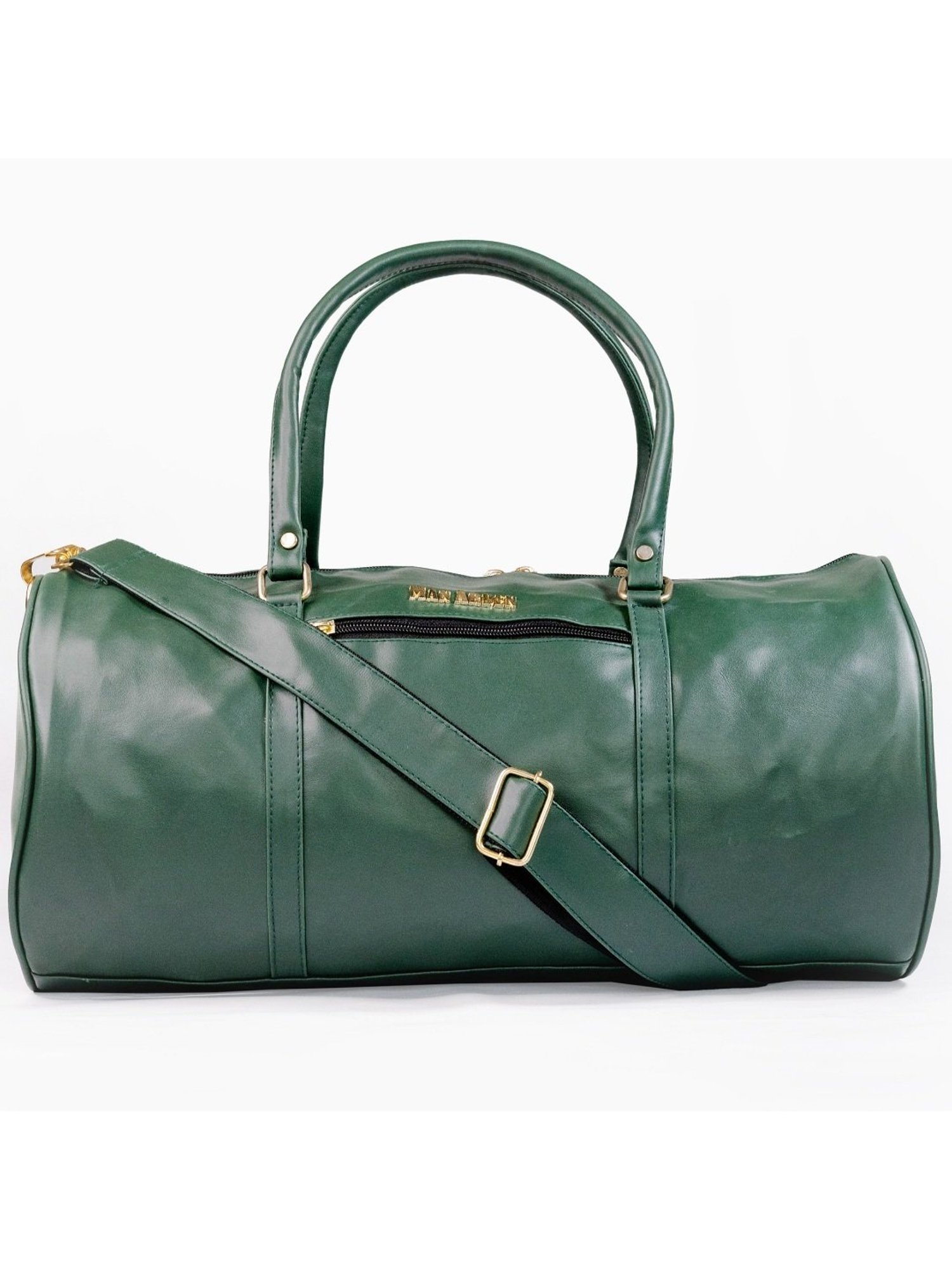 Man Arden Green Medium Leather Duffle Bag