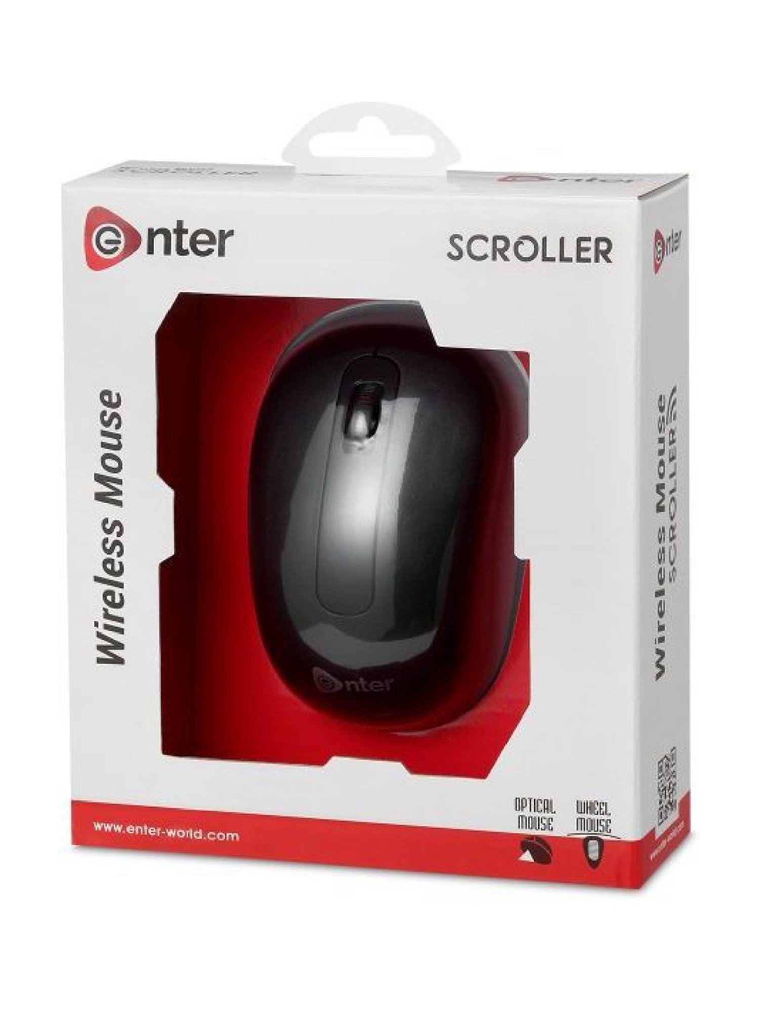 Enter Scroller Wireless Optical Mouse (2.4GHz, Black)