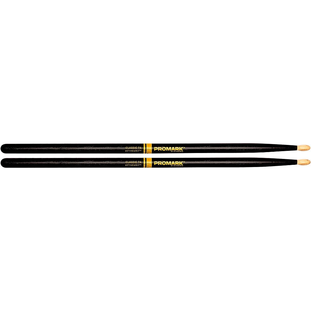 PROMARK Classic ActiveGrip Drum Sticks, Black 7A Wood