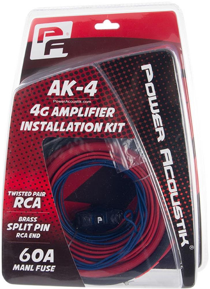 Power Acoustik 4 Gauge amp kit Mini ANL AK4P