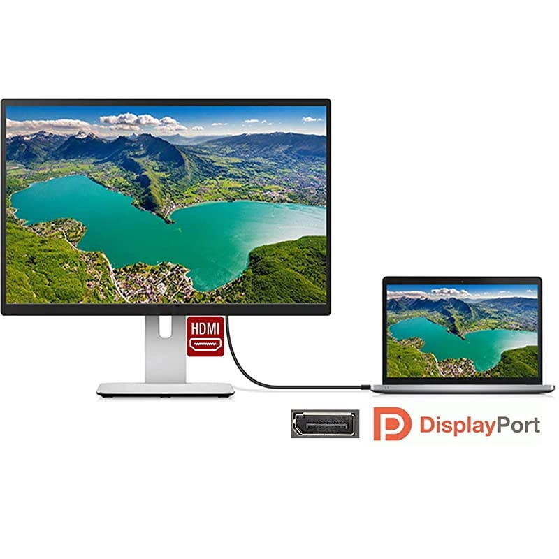 Display Port to HDMI Cable Gold Plated Displayport to HDMI Cable 6 FeetMale to Male for DisplayPort Enabled Desktops and Laptops to Connect to HDMI Displays