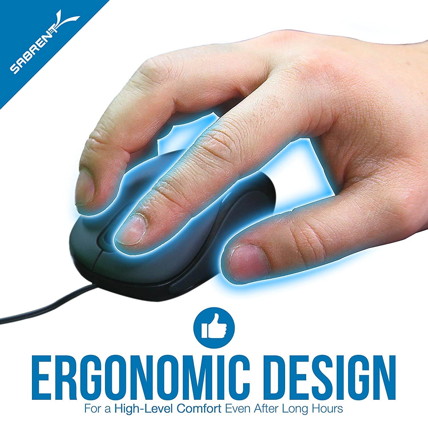 Sabrent Mini Travel USB Optical Mouse with Retractable Cable for Computers and laptops | Mac & PC Compatible (MS-OPMN)