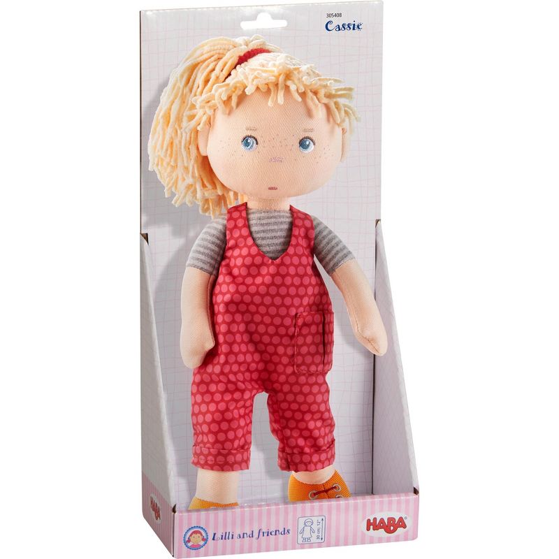 HABA Cassie 12" Machine Washable Soft Doll with Blonde Hair