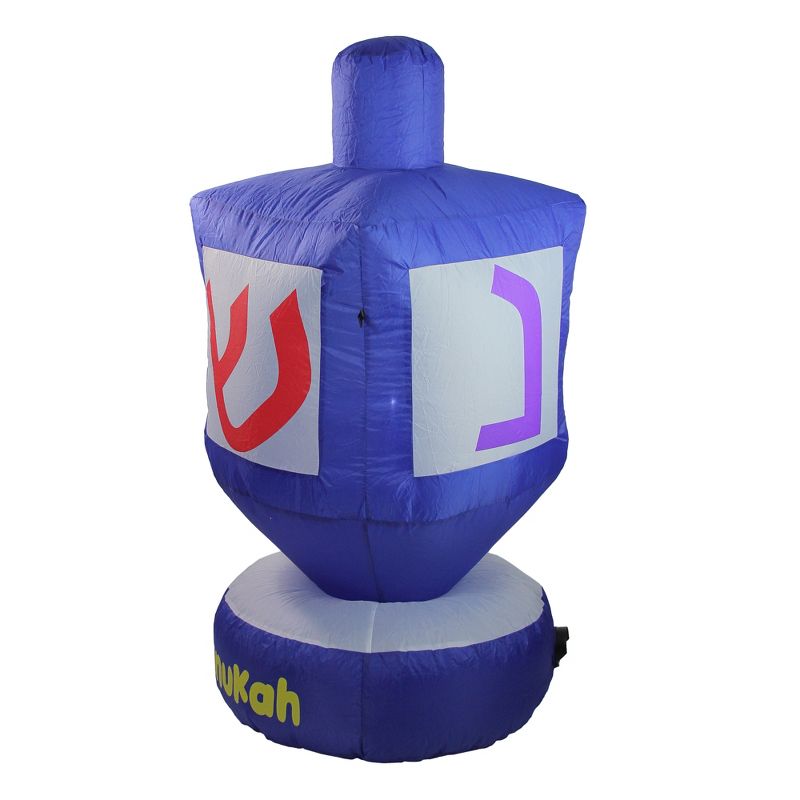 Northlight 48" Pre-Lit Inflatable Outdoor Hanukkah Dreidel - Blue/Gray
