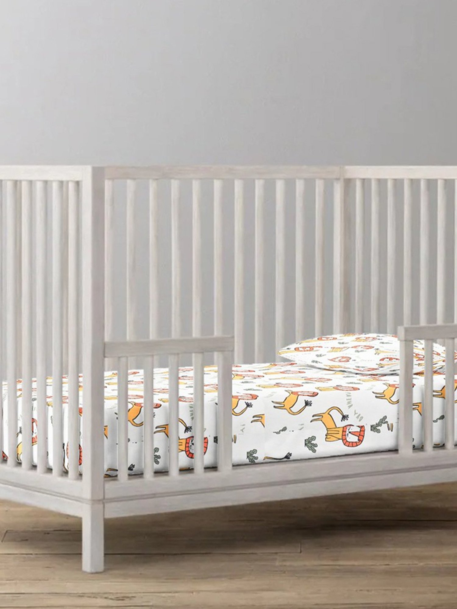 The Baby Atelier White Cotton Fitted Crib sheet