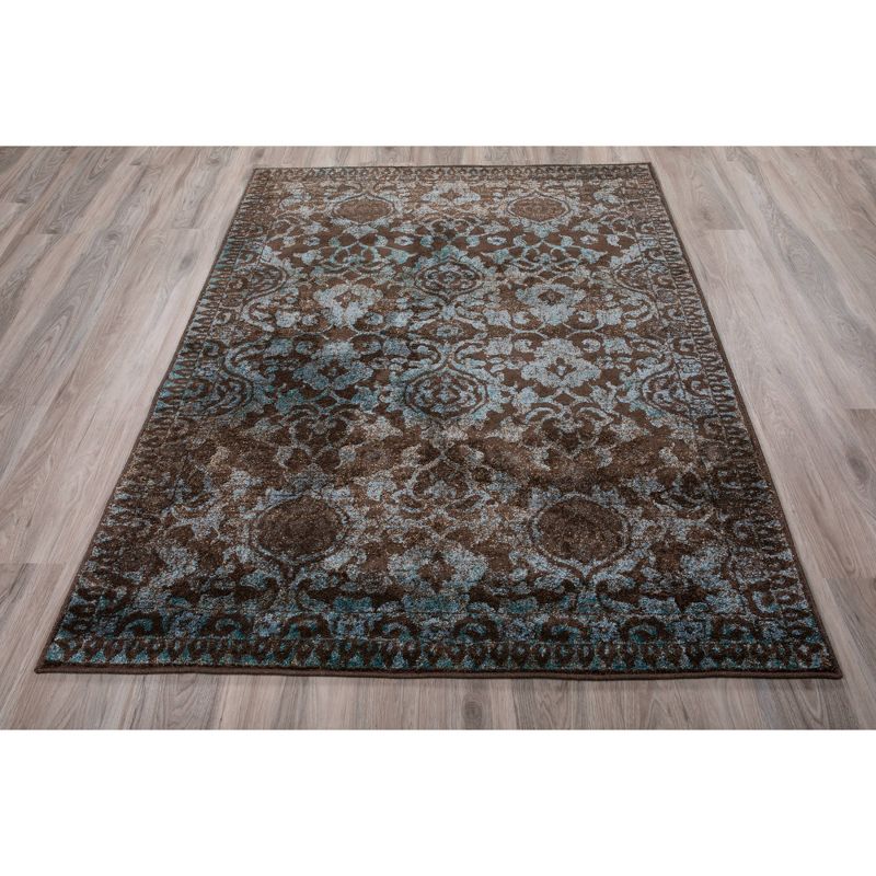 5'3"X7'7" Chocolate Abstract Woven Area Rug - Addison Rugs