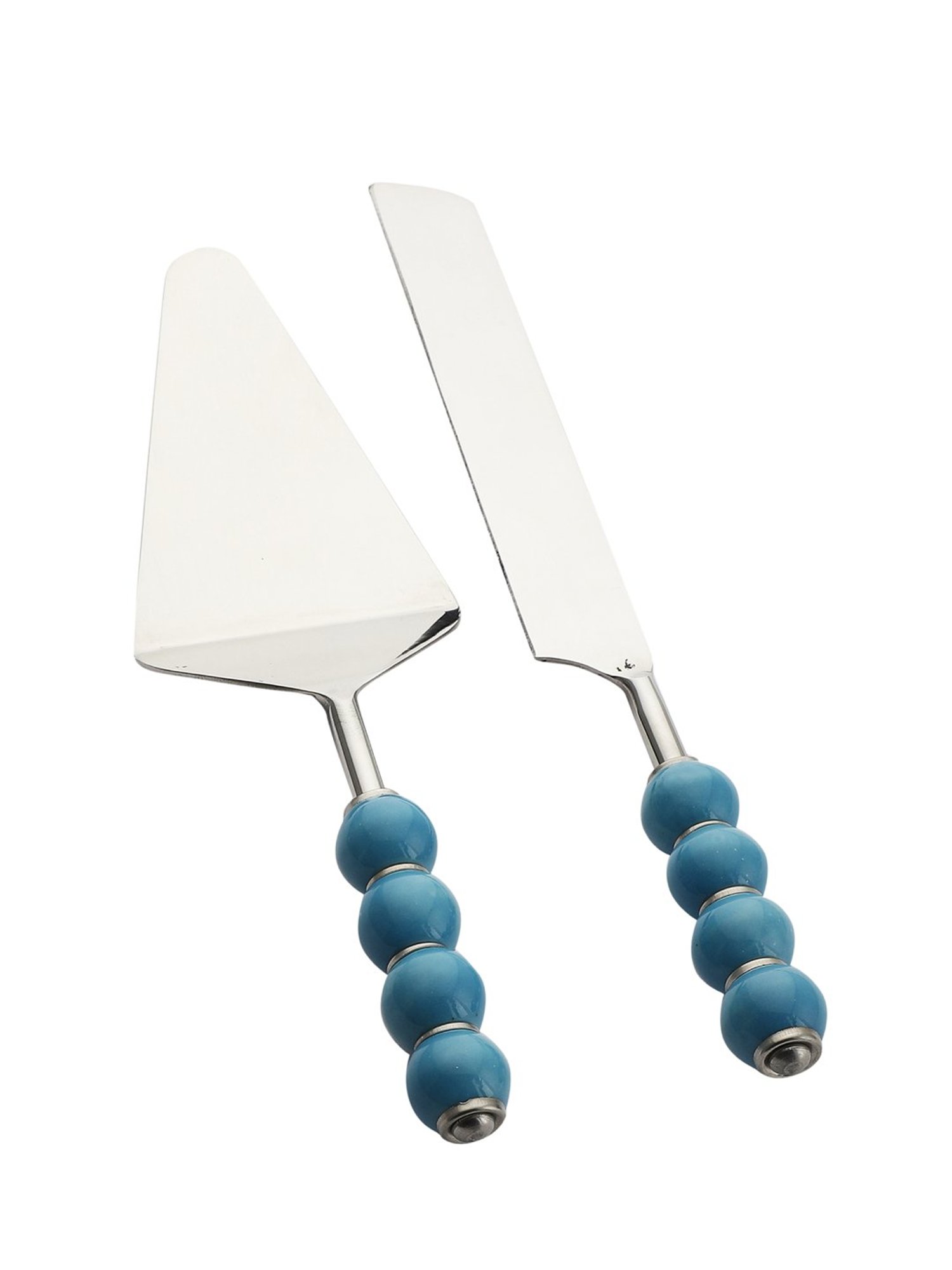 VarEesha Blue Steel Cake Server Set