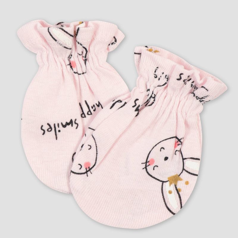 Luvable Friends Baby Cotton Scratch Mittens 4pk, Owl, One Size