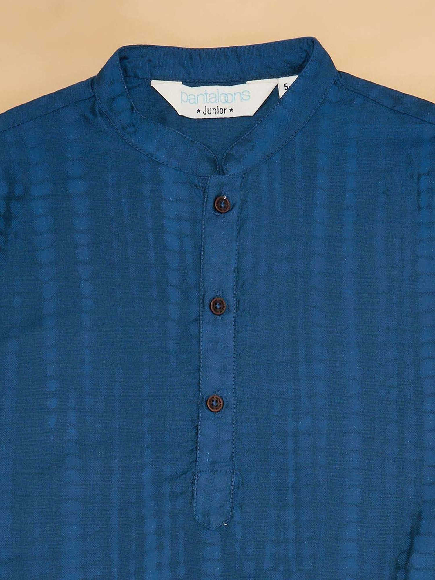 VASTRAMAY Boys Yellow & White Cotton Printed Full Sleeves Kurta Sets