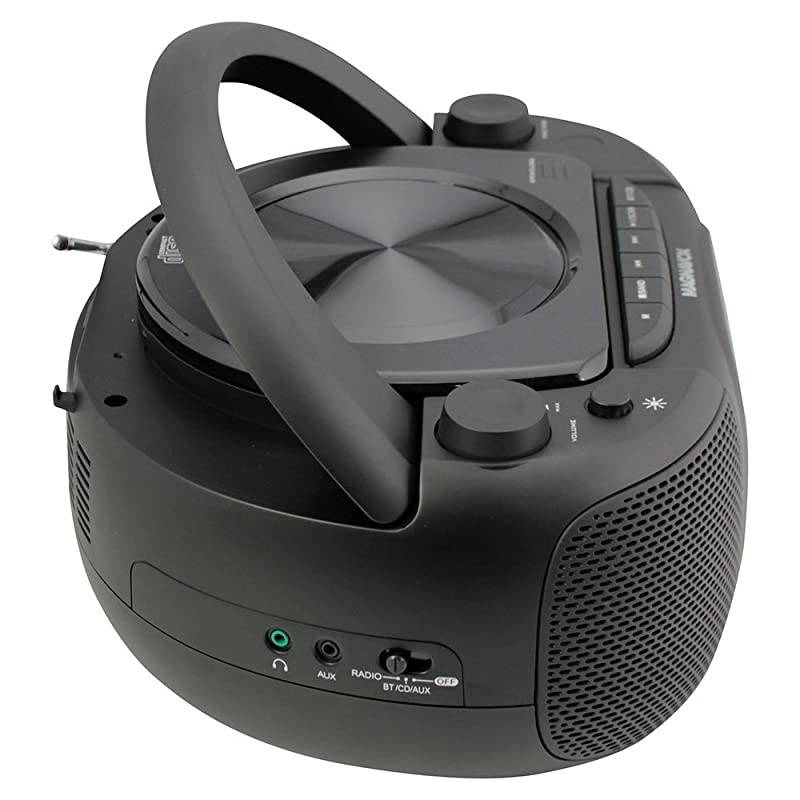 MD6972 Portable Top Loading CD Boombox with Digital AM/FM Stereo Radio, Color Changing Lights, and Bluetooth Wireless Technology | CD-R/CD-RW Compatible | LCD Display |