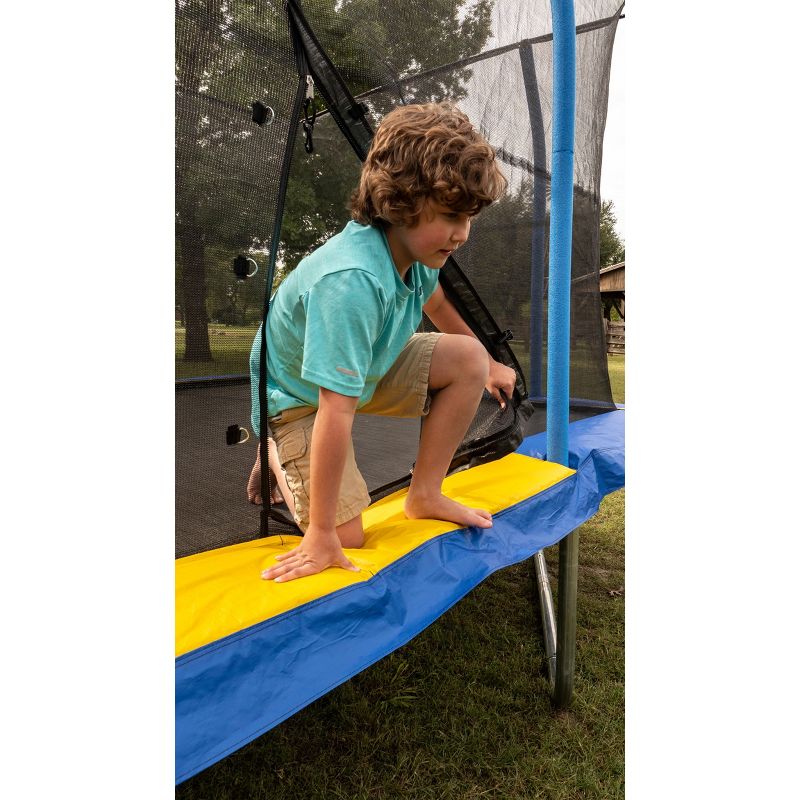 JumpKing JKRC1014C319 10 x 14 Foot Enclosed Rectangular Trampoline with G3 Pole