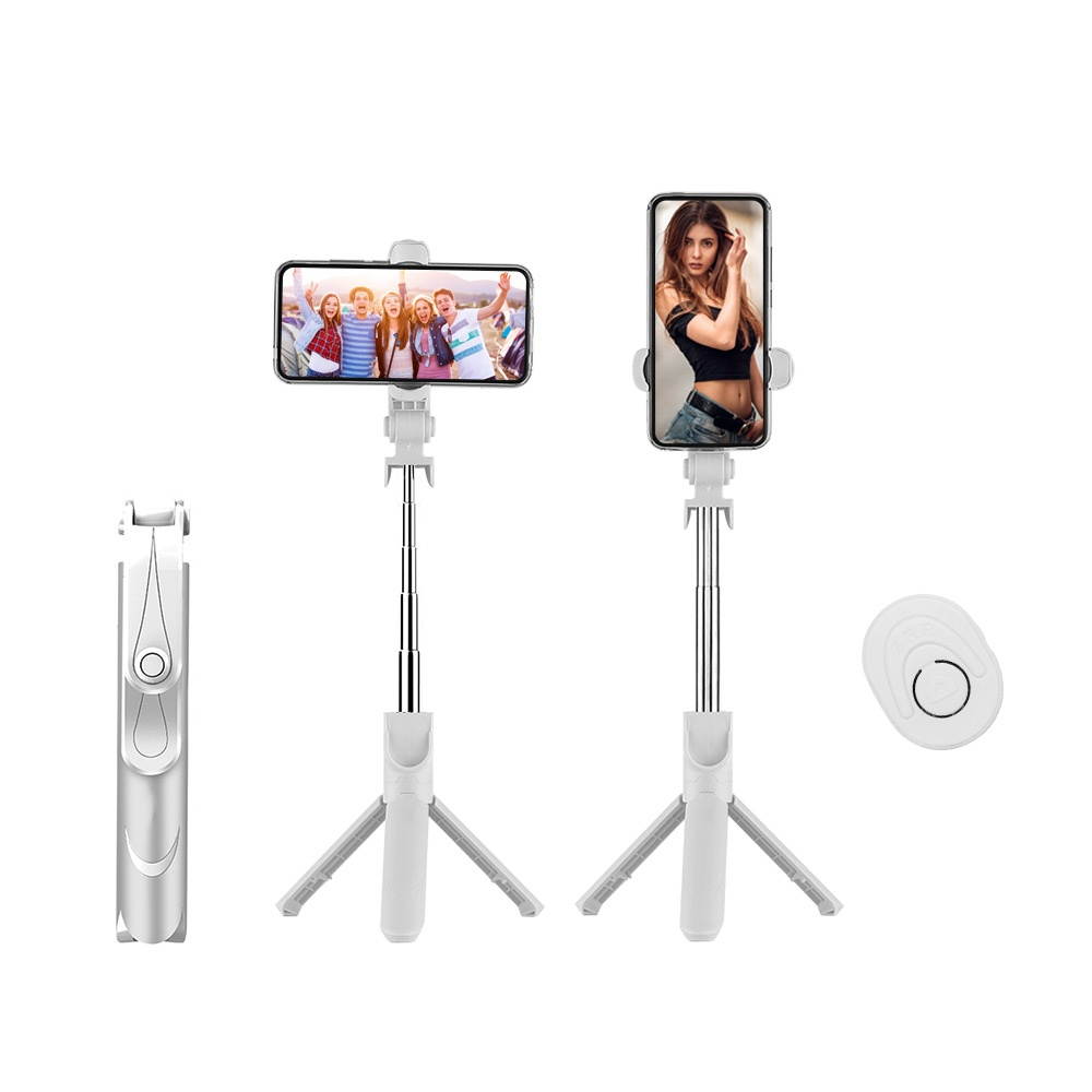 5-Section Extendable Selfie Stick Integrated Universal Phone Holder Tabletop Tripod with BT Remote Controller 10m Wireless Control for iPhone Samsung Huawei Xiaomi Phones