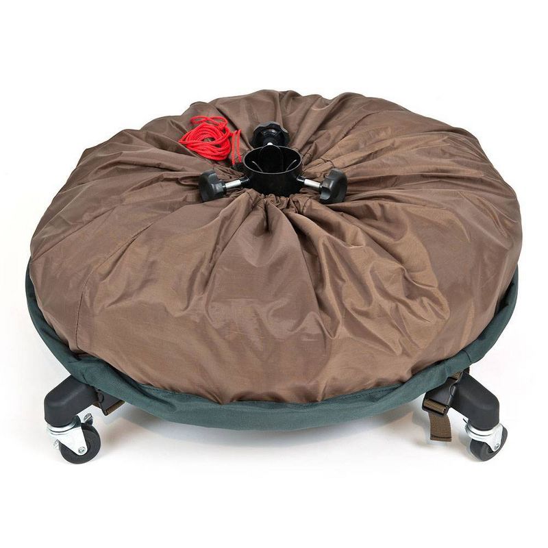 TreeKeeper Large Girth Upright Tree Storage Bag with Rolling Tree Stand