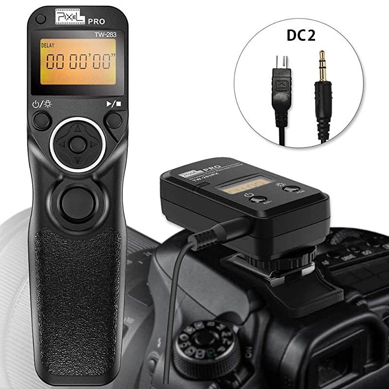 Wireless Remote Shutter for Nikon  TW283 DC2 Wireless Shutter Release Cable Timer Remote Control for Nikon D7500 D3300 D5000 D5500 D7200