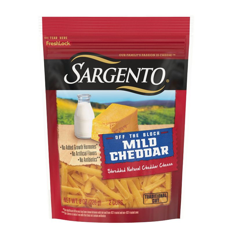 Sargento Natural Mild Cheddar Shredded Cheese - 8oz