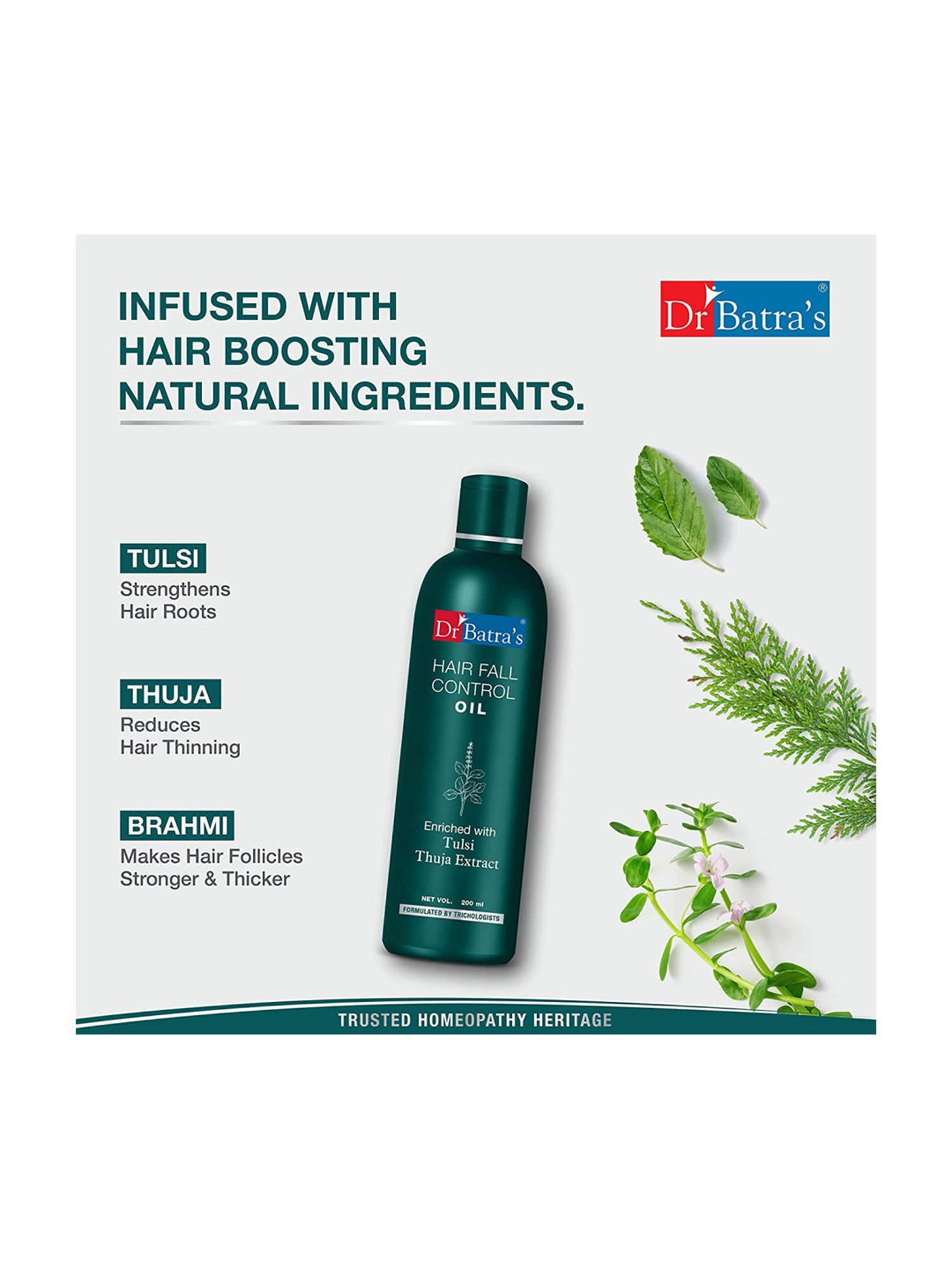 Dr. Batra's Hair Vitalizing Serum, Dandruff Cleansing Shampoo & Hair Fall Control Oil