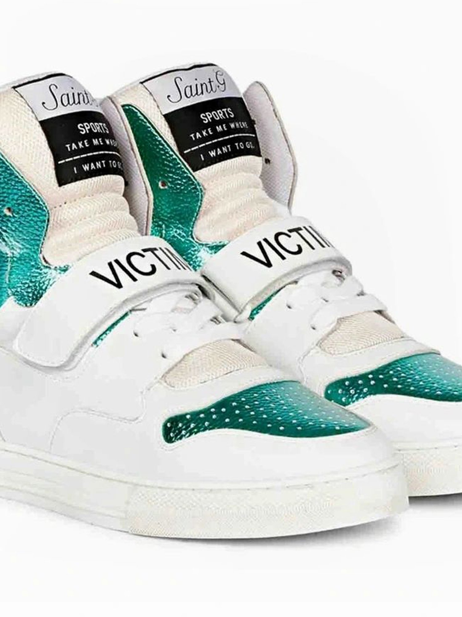 Saint G Men's Rowan Green Ankle High Sneakers