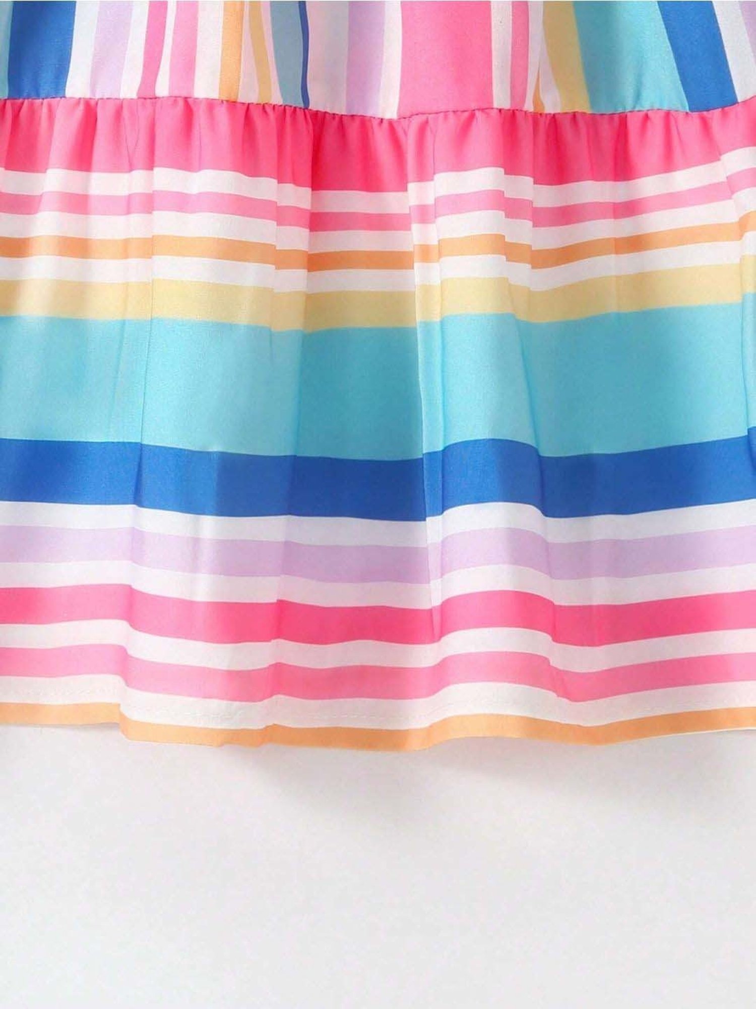 Bolly Lounge Girls Multicolor Striped Dress